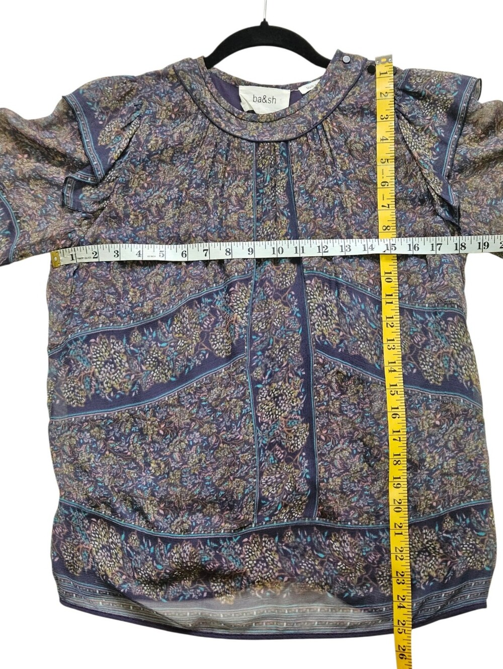 Ba&Sh Moccha Lady Top Floral Viscose Blouse 1 S Boho Whimsical Cottagecore - Picture 11 of 13
